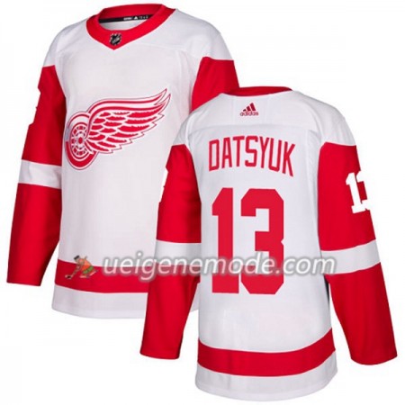 Herren Eishockey Detroit Red Wings Trikot Pavel Datsyuk 13 Adidas 2017-2018 Weiß Authentic